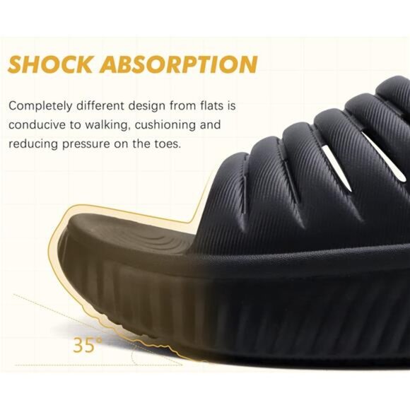 GPOS Womens Recovery Slides Sandals with Orthotic Plantar Fasciitis Relief - Picture 3 of 8